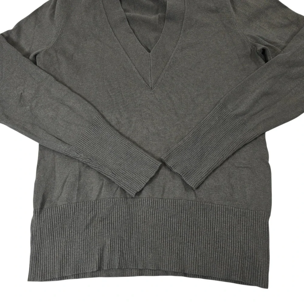 Banana Republic Mens Olive Green Silk Cotton Cashmere V-Neck Sweater M 673665-16